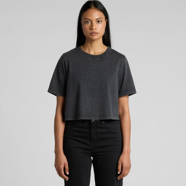 AS Colour Womens Stone Wash Heavy Crop Tee Thumbnail